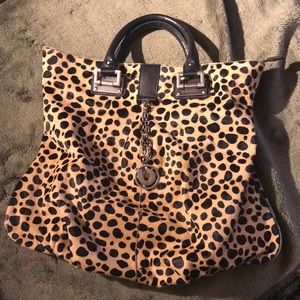 Charles Jourdan cheetah print tote purse!